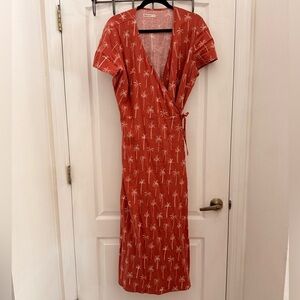 Marine Layer | Dresses | Marine Layer Xl Red Emlyn Midi Wrap Dress |  Poshmark